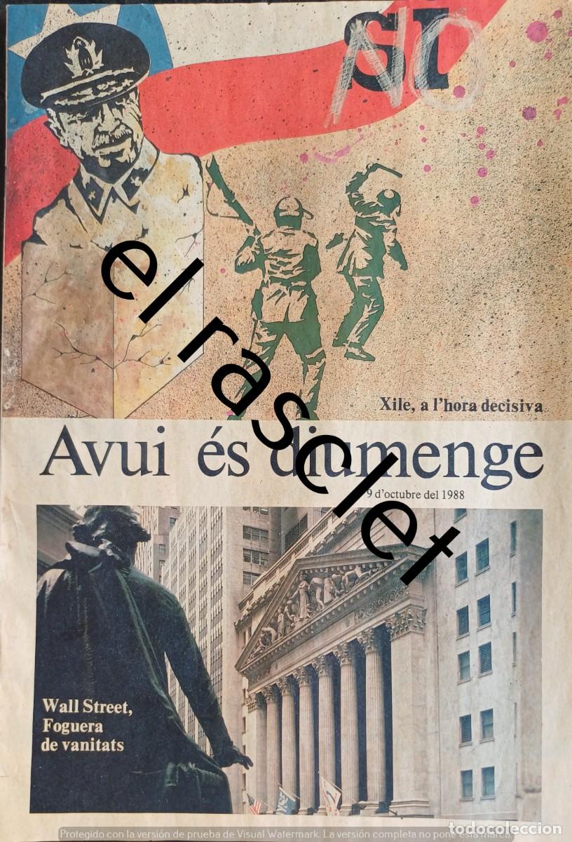 Coleccionismo de Revistas y Peri&oacute;dicos: SUPLEMENTO DIARIO AVUI 9 OCTUBRE 1988