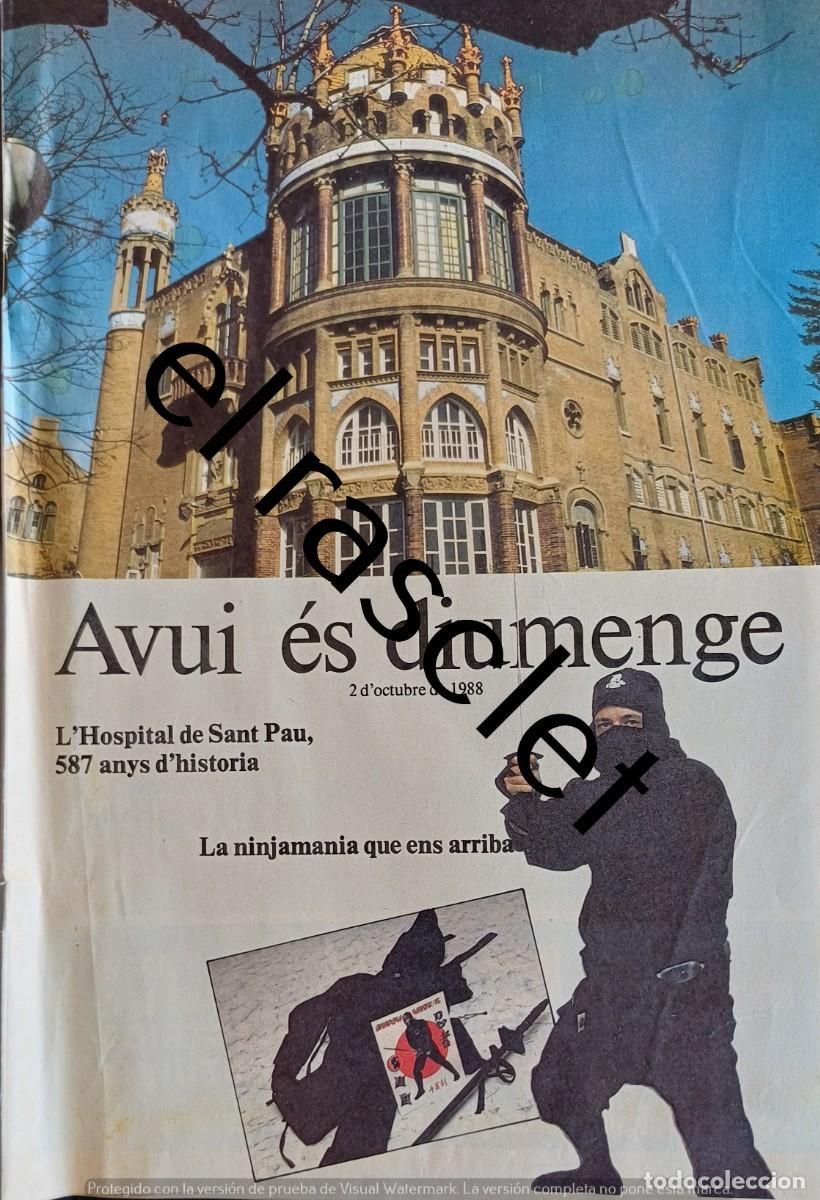 Coleccionismo de Revistas y Peri&oacute;dicos: SUPLEMENTO DIARIO AVUI 26 OCTUBRE 1988