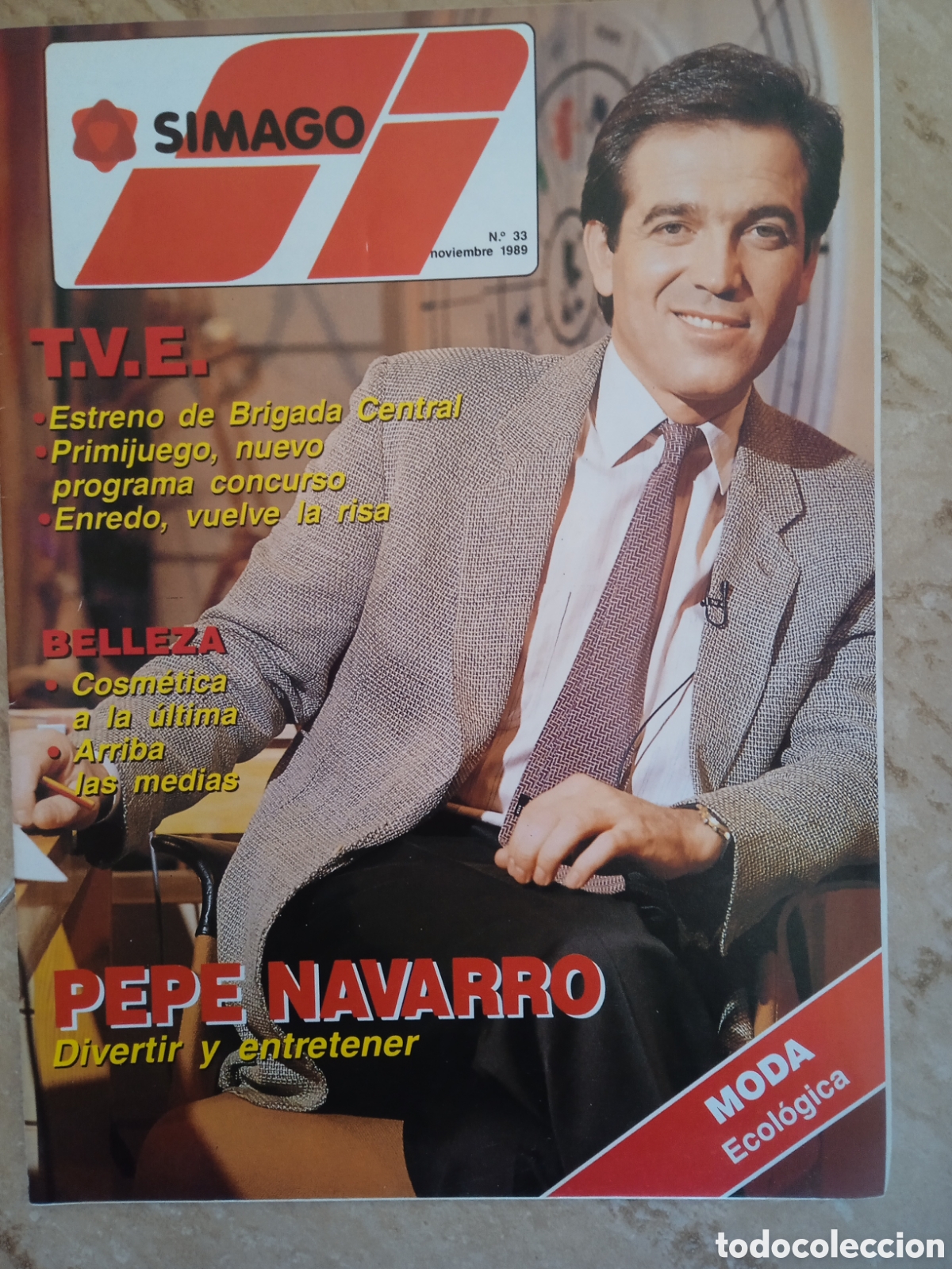 Coleccionismo de Revistas y Peri&oacute;dicos: Revista Simago n&deg;33 Pepe Navarro portada y entrevista noviembre 1989