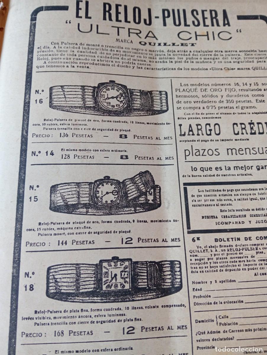 Coleccionismo de Revistas y Peri&oacute;dicos: REVISTA 1921 RELOJ PULSERA ULTRA CHIC QUILLET VENTA EN BARCELONA MODA A&Ntilde;OS 20