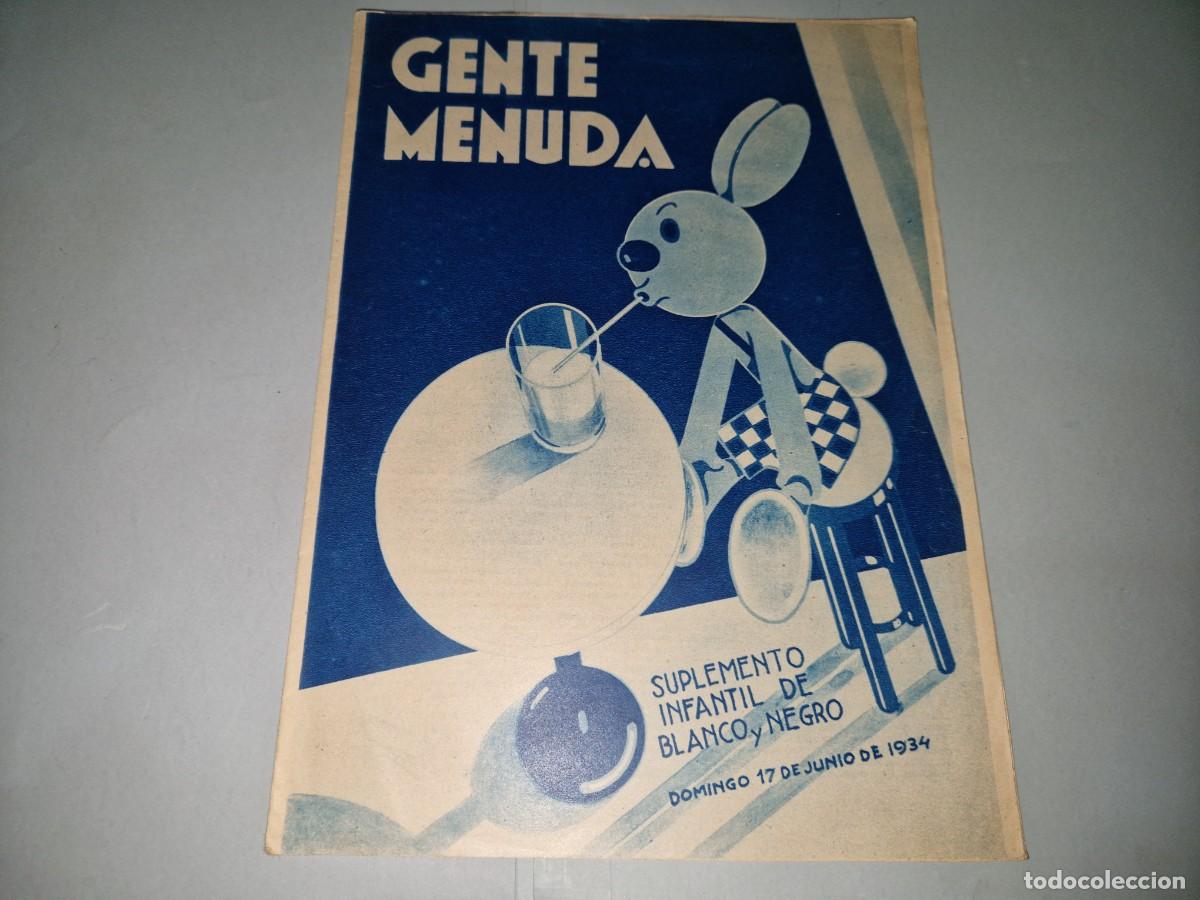 Collection Magazines and Newspapers: GENTE MENUDA, SUPLEMENTO INFANTIL DE LA REVISTA BLANCO Y NEGRO, JUNIO 1934