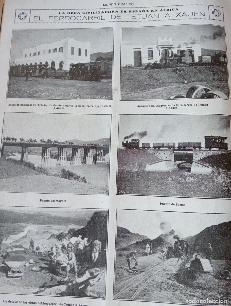 Coleccionismo de Revistas y Peri&oacute;dicos: REVISTA 1921 FERROCARRIL TETUAN XAUEN MARRUECOS HUNDIMIENTO VAPOR SANTA ISABEL VILLAGARCIA GALICIA