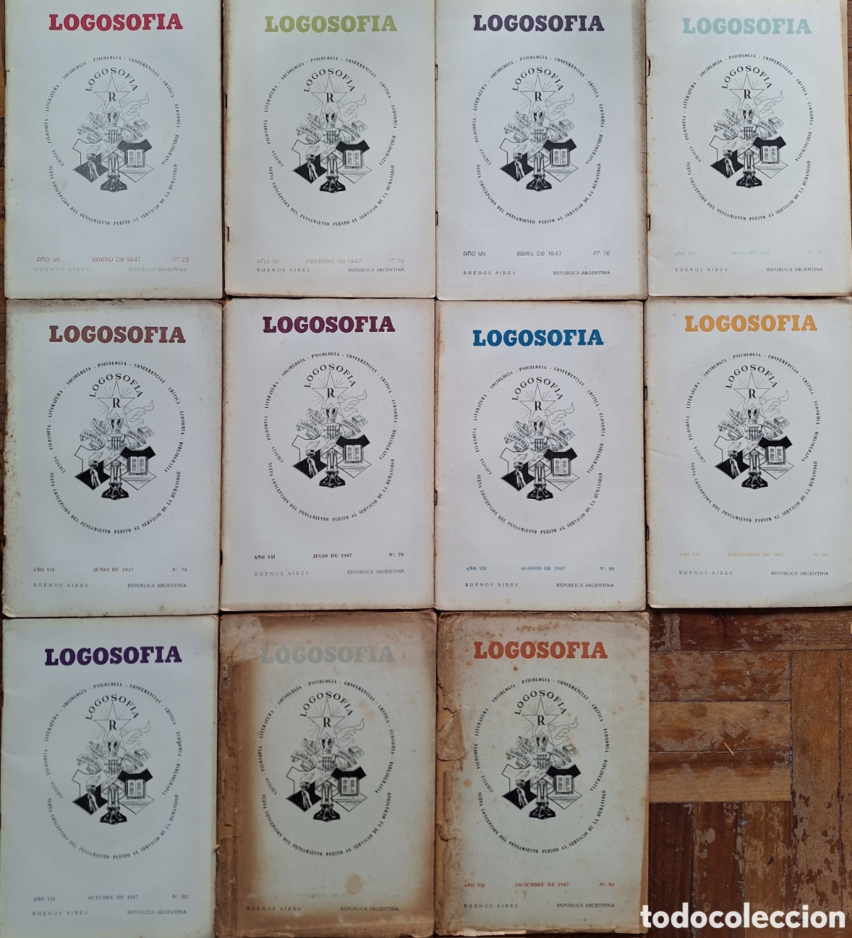 Coleccionismo de Revistas y Peri&oacute;dicos: COLECCION 11 REVISTA LOGOSOFIA A&Ntilde;O 1947