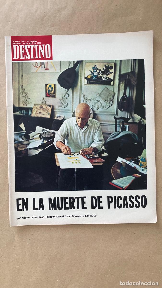 Coleccionismo de Revistas y Peri&oacute;dicos: REVISTA DESTINO - PORTADA MUERTE PICASSO - N 1854 - ABRIL 1973