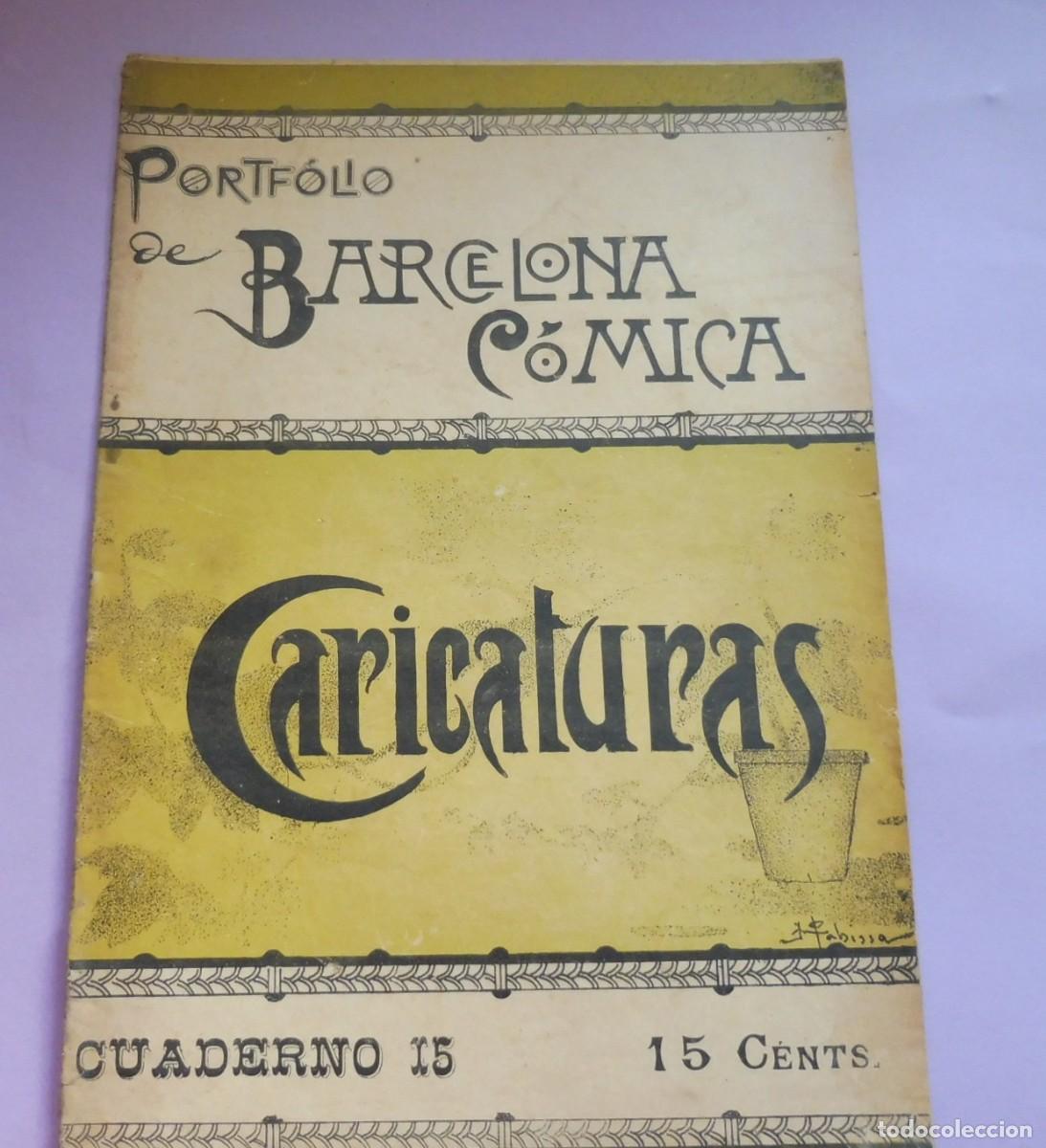 Collezionismo di Riviste e Giornali: PORTF&Oacute;LIO DE BARCELONA C&Oacute;MICA - CARICATURAS - CUADERNO 15 - 1895 aprox. chistes, historietas -