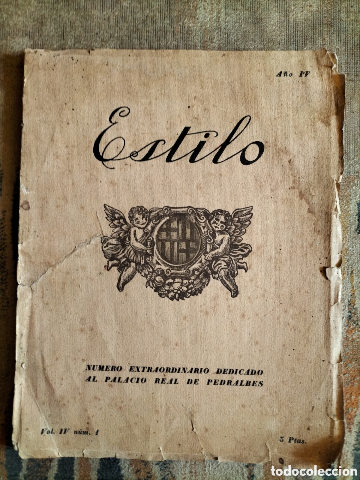 Coleccionismo de Revistas y Peri&oacute;dicos: Estilo. N&uacute;mero Extraordinario Dedicado al Palacio Real de Pedralbes. Vol.4 n&uacute;m.1. A&ntilde;o 1925.