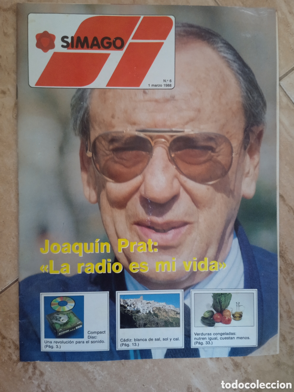 Coleccionismo de Revistas y Peri&oacute;dicos: Revista Simago n&deg;6 Joaqu&iacute;n Prats portada y entrevista marzo 1988