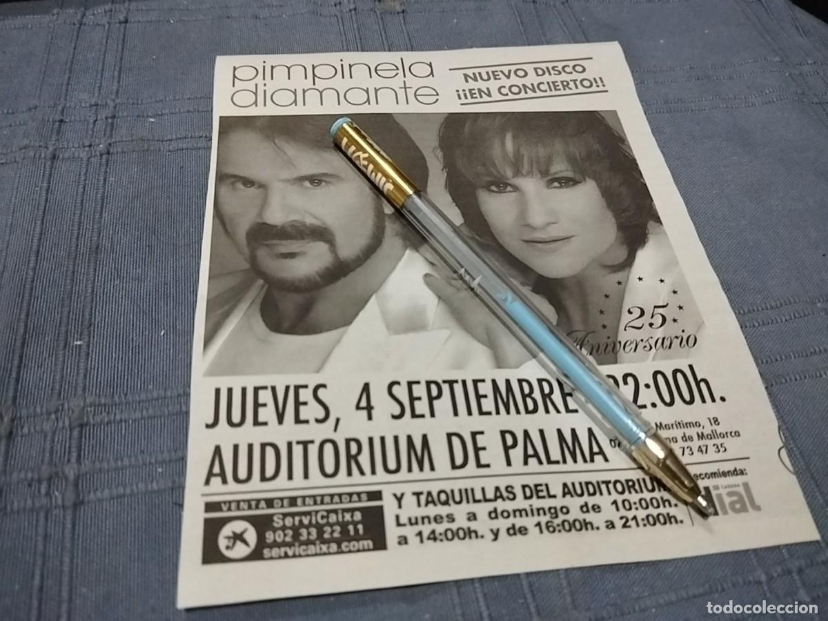 Coleccionismo de Revistas y Peri&oacute;dicos: GRUPO PIMPINELA EN AUDITORIUM DE PALMA RECORTE PERIODICO 2008