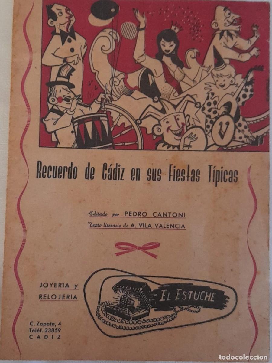 Coleccionismo de Revistas y Peri&oacute;dicos: RECUERDO DE C&Aacute;DIZ EN SUS FIESTAS T&Iacute;PICAS, DE 1960