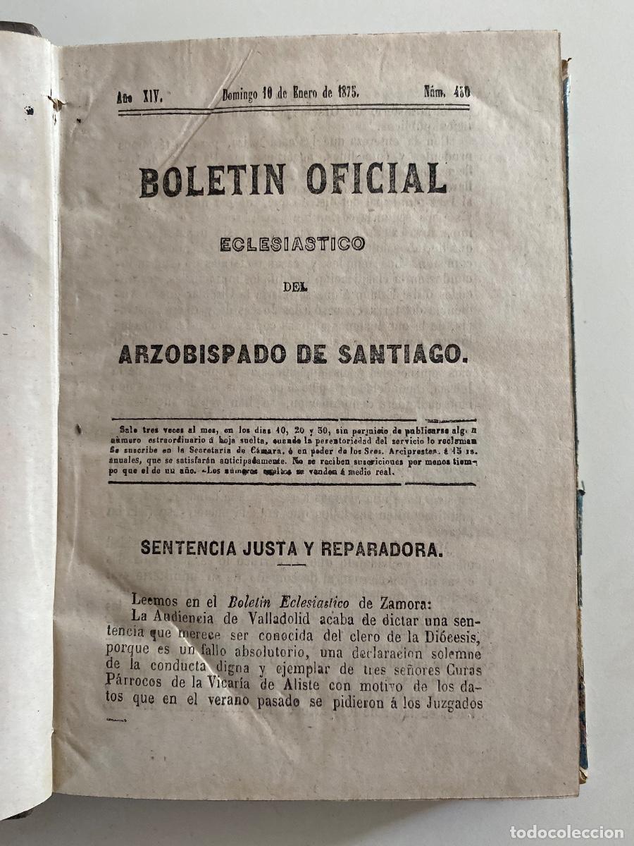 Collection Magazines and Newspapers: Bolet&iacute;n Oficial del Arzobispado de Santiago. A&ntilde;o1875. Tom&oacute; 14