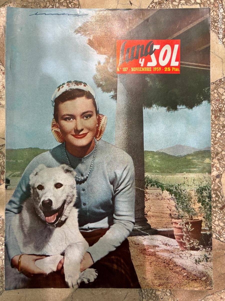 Coleccionismo de Revistas y Peri&oacute;dicos: LUNA Y SOL N&ordm; 187 NOVIEMBRE 1959. TERESA SANCHIZ EN PORTADA. MARIA DE LAS MERCEDES ALONSO-VIGUERA.