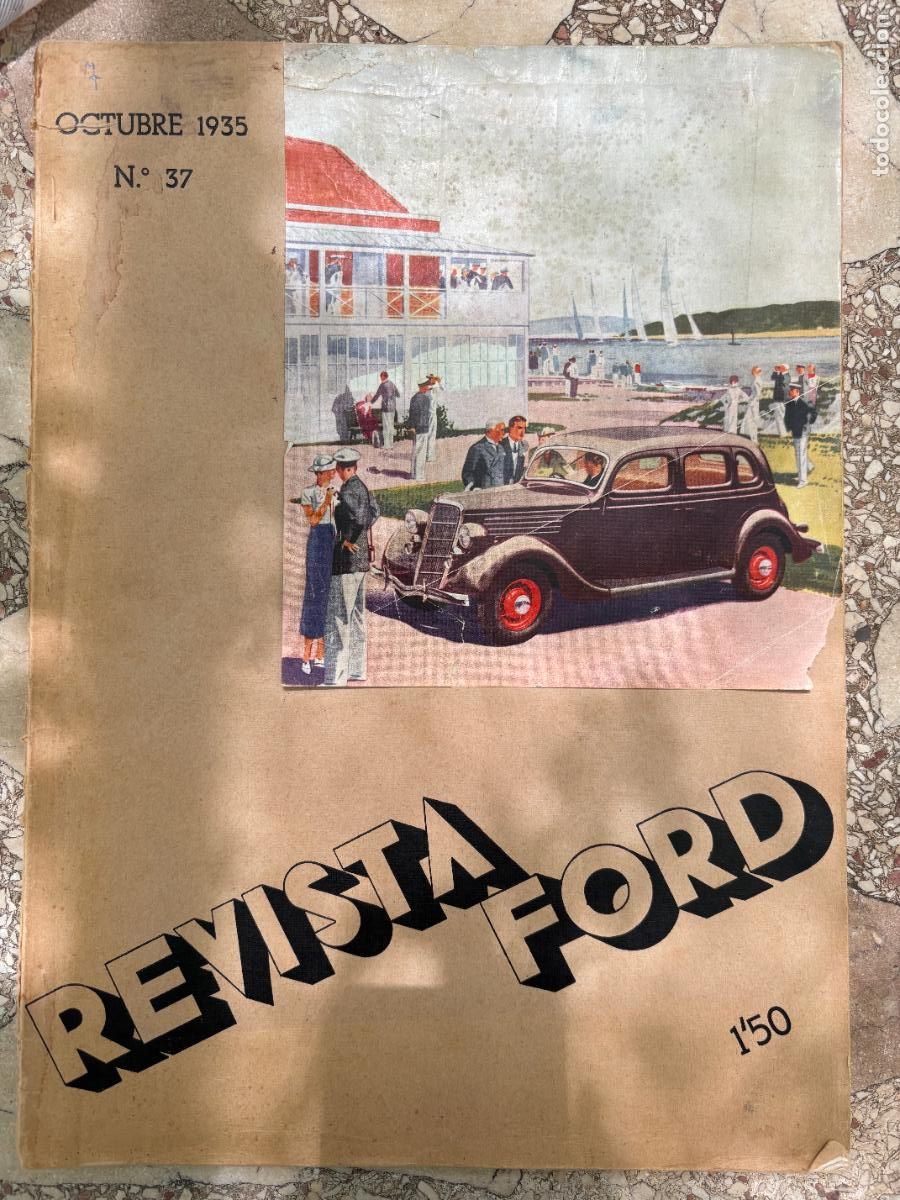 Coleccionismo de Revistas y Peri&oacute;dicos: REVISTA FORD OCTUBRE 1935 N&ordm; 37. FIRESTONE-HISPANIA. BOCINAS SPARTON. FIBROMARMOL.