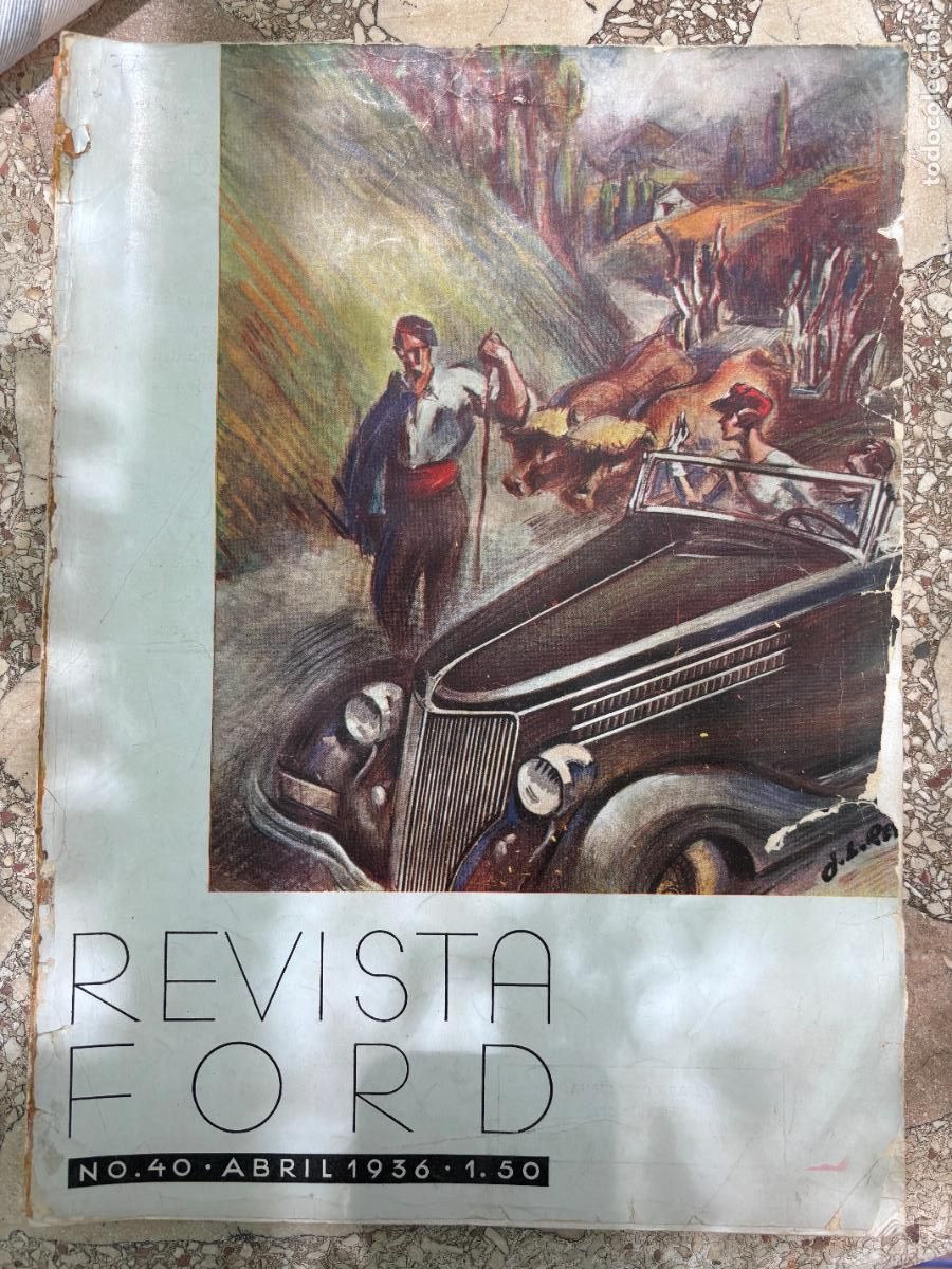 Coleccionismo de Revistas y Peri&oacute;dicos: REVISTA FORD ABRIL 1936 N&ordm; 40. NACIONAL PIRELLI. TAPICER&Iacute;A MOLINS. BUJIAS CHAMPION.