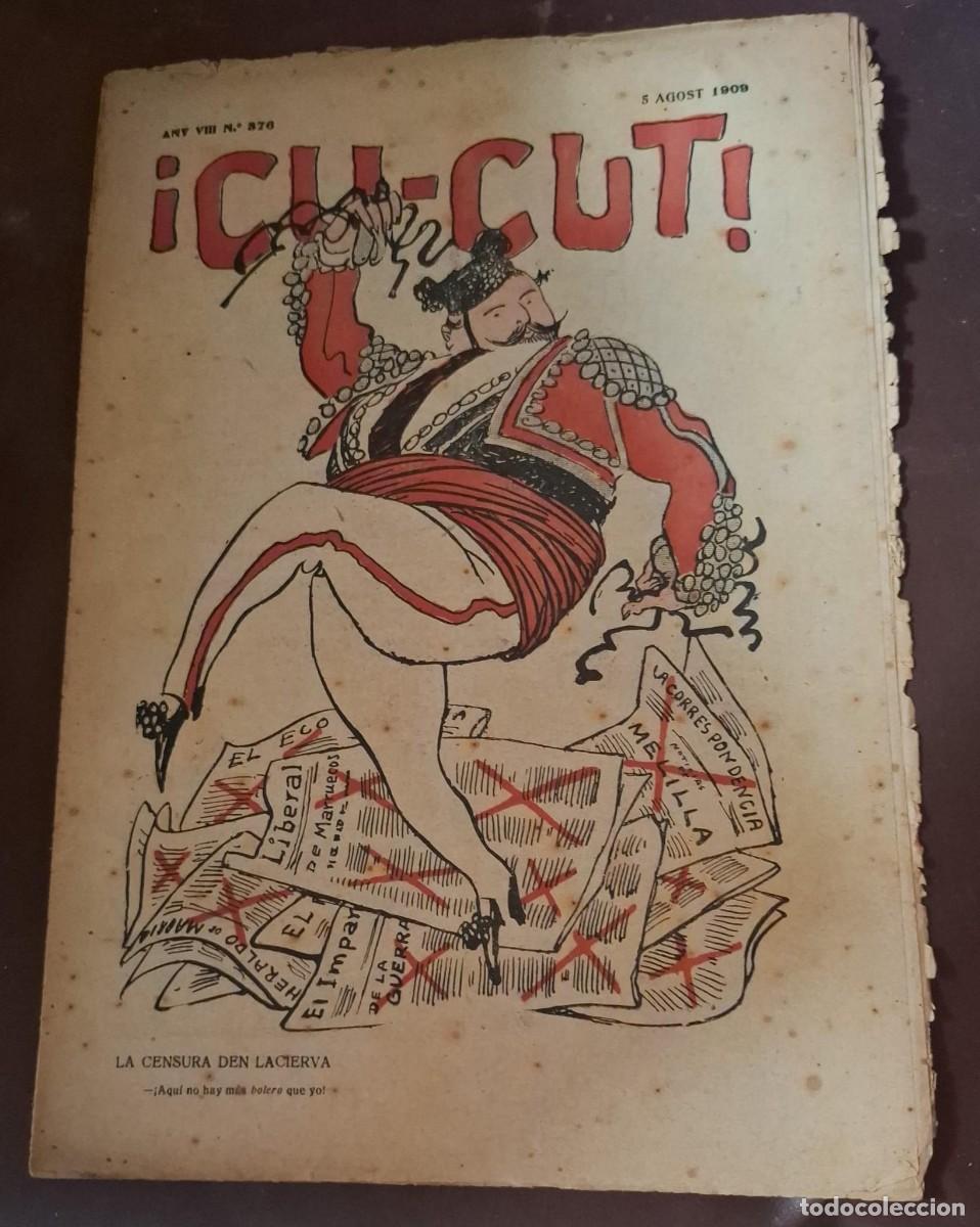 Coleccionismo de Revistas y Peri&oacute;dicos: REVISTA CU-CUT N&ordm; 376 AGOST 1.909