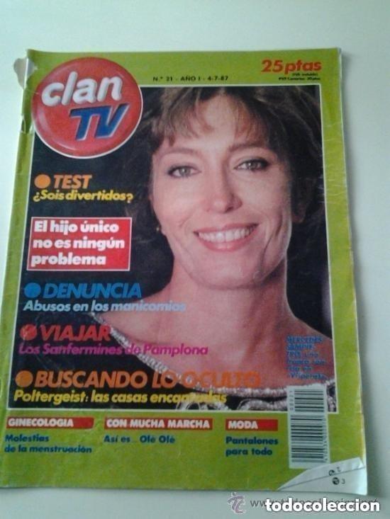Coleccionismo de Revistas y Peri&oacute;dicos: CLAN TV -N 21 - 4 JULIO 1987 - MERCEDES SAMPIETRO