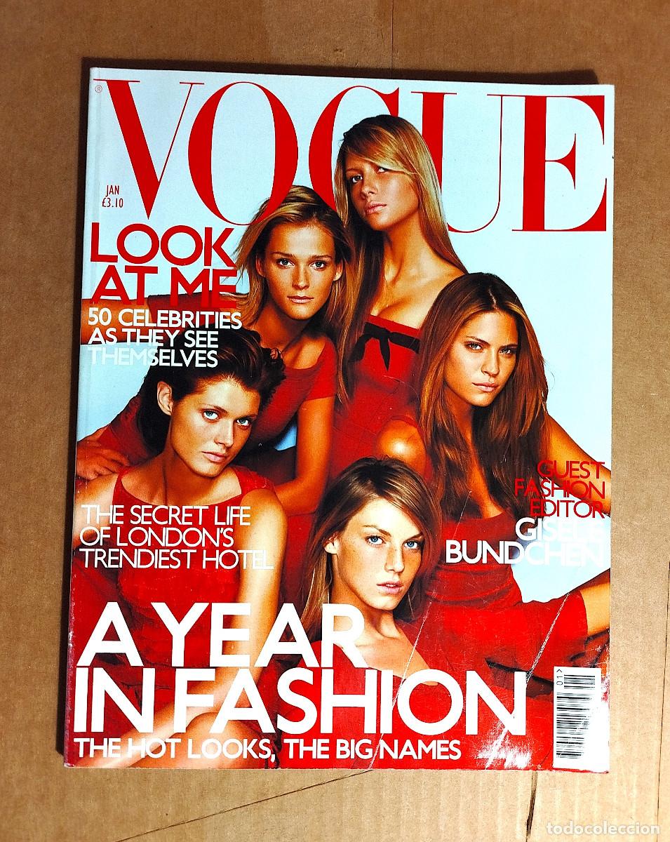 Colecionismo de Revistas e Jornais: VOGUE UK - JANUARY 2001 - GISELE BUNDCHEN - MIKE THOMAS - 184 p.