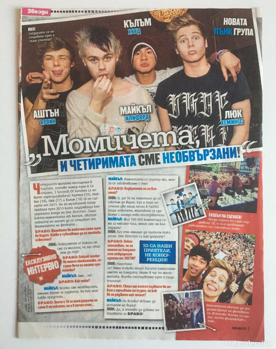 Coleccionismo de Revistas y Peri&oacute;dicos: 5 Seconds of Summer 5SOS Interview Clipping Bravo Magazine Bulgaria Music