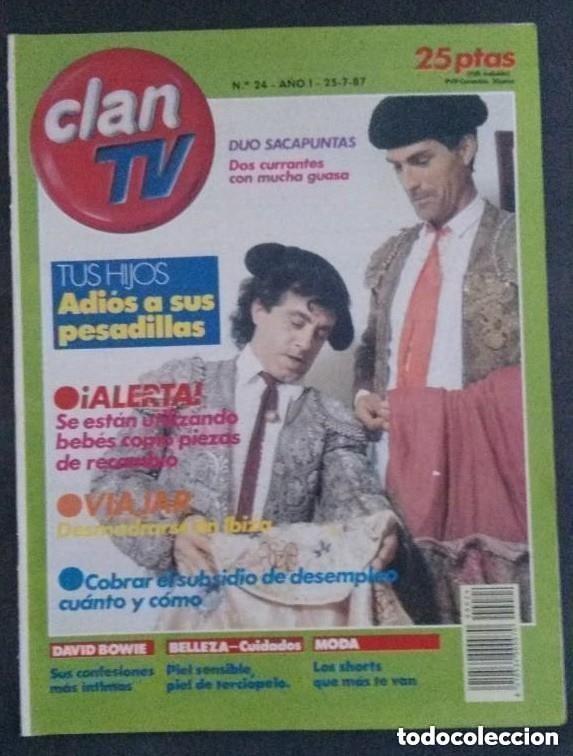 Coleccionismo de Revistas y Peri&oacute;dicos: CLAN TV -N 24 - FECHA 25-3-1987 UN DOS TRES-IBIZA-ORQUESTA MONDRAGON-JAVIER GURRUCHAGA