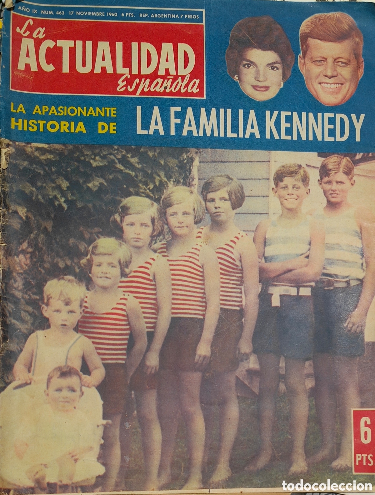Coleccionismo de Revistas y Peri&oacute;dicos: :::: RR02 - LA ACTUALIDAD ESPA&Ntilde;OLA N&ordm; 463 - 1960 - LA APASIONANTE HISTORIA DE LA FAMILIA KENNEDY