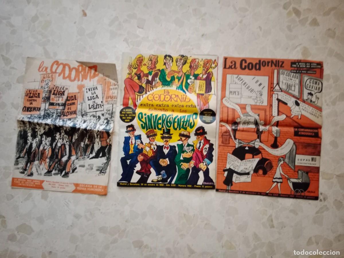 Coleccionismo de Revistas y Peri&oacute;dicos: LOTE DE 3 REVISTAS Y EXTRAS LA CODORNIZ - A&Ntilde;O 1969