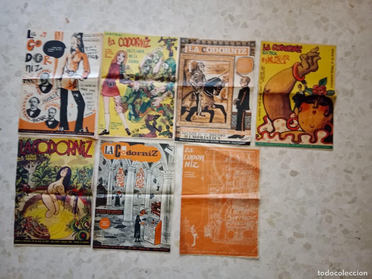 Coleccionismo de Revistas y Peri&oacute;dicos: LOTE DE 7 REVISTAS Y EXTRAS LA CODORNIZ - A&Ntilde;O 1972