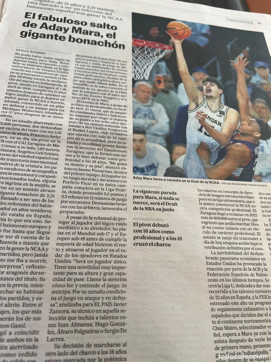 Coleccionismo de Revistas y Peri&oacute;dicos: Art&iacute;culo ADAY MARA BALONCESTO NBA NCAA