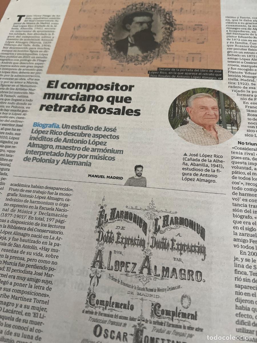 Coleccionismo de Revistas y Peri&oacute;dicos: Art&iacute;culo ANTONIO L&Oacute;PEZ ALMAGRO. ARMONIUM. JOS&Eacute; L&Oacute;PEZ RICO