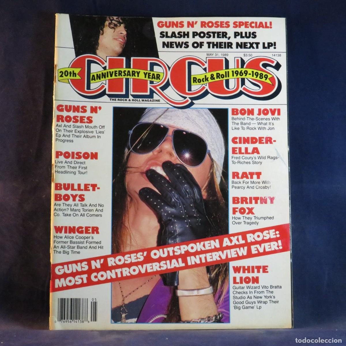 Coleccionismo de Revistas y Peri&oacute;dicos: CIRCUS, 20TH ANNIVERSARY YEAR ROCK & ROLL 1969-1989 - REVISTA