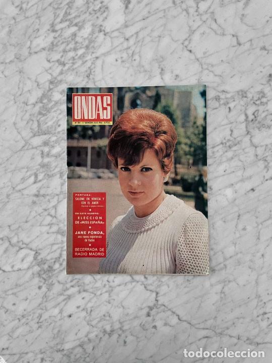 Coleccionismo de Revistas y Peri&oacute;dicos: ONDAS - 1966 - SALOME, FABIOLA, CLAUDIA CARDINALE, ELECCION MISS ESPA&Ntilde;A, ORSON WELLES, BEATLES