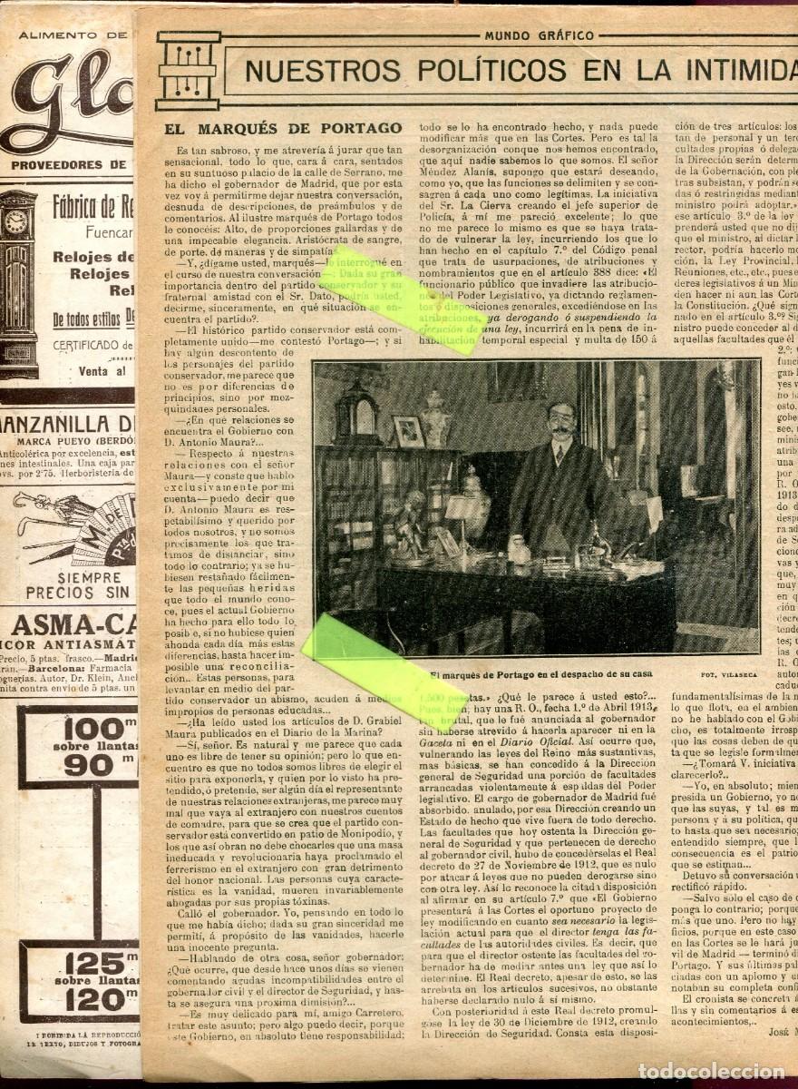 Coleccionismo de Revistas y Peri&oacute;dicos: REVISTA ENTERA A&Ntilde;O 1914 MARQUES DE PORTAGO CONDE DE ARTAL SALVADOR MARTINEZ CUBELLS PEREZ GALDOS