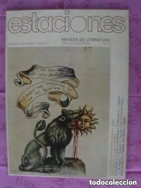 Coleccionismo de Revistas y Peri&oacute;dicos: ESTACIONES - Revista de literatura n&ordm; 2. A&ntilde;o 1980