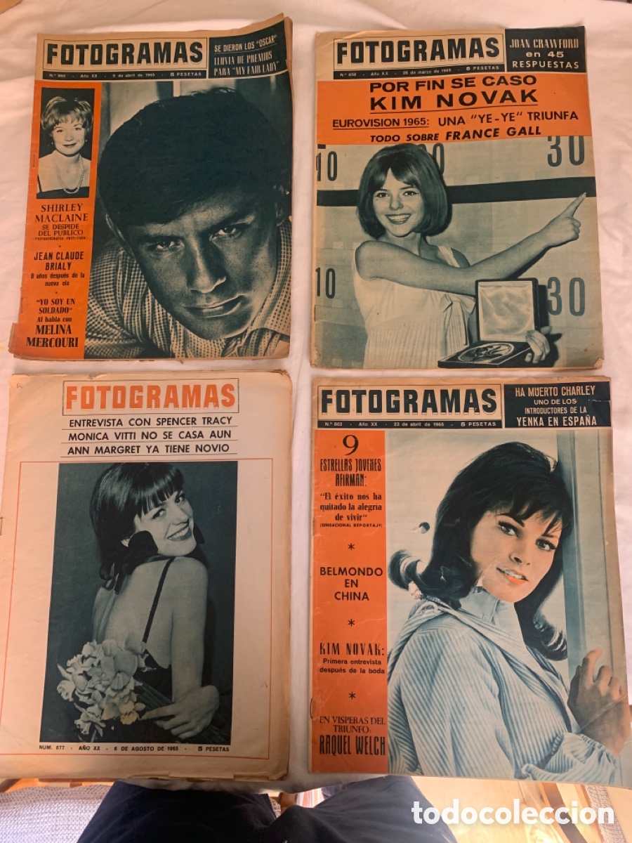 Coleccionismo de Revistas y Peri&oacute;dicos: Cuatro Revistas Fotogramas de 1965