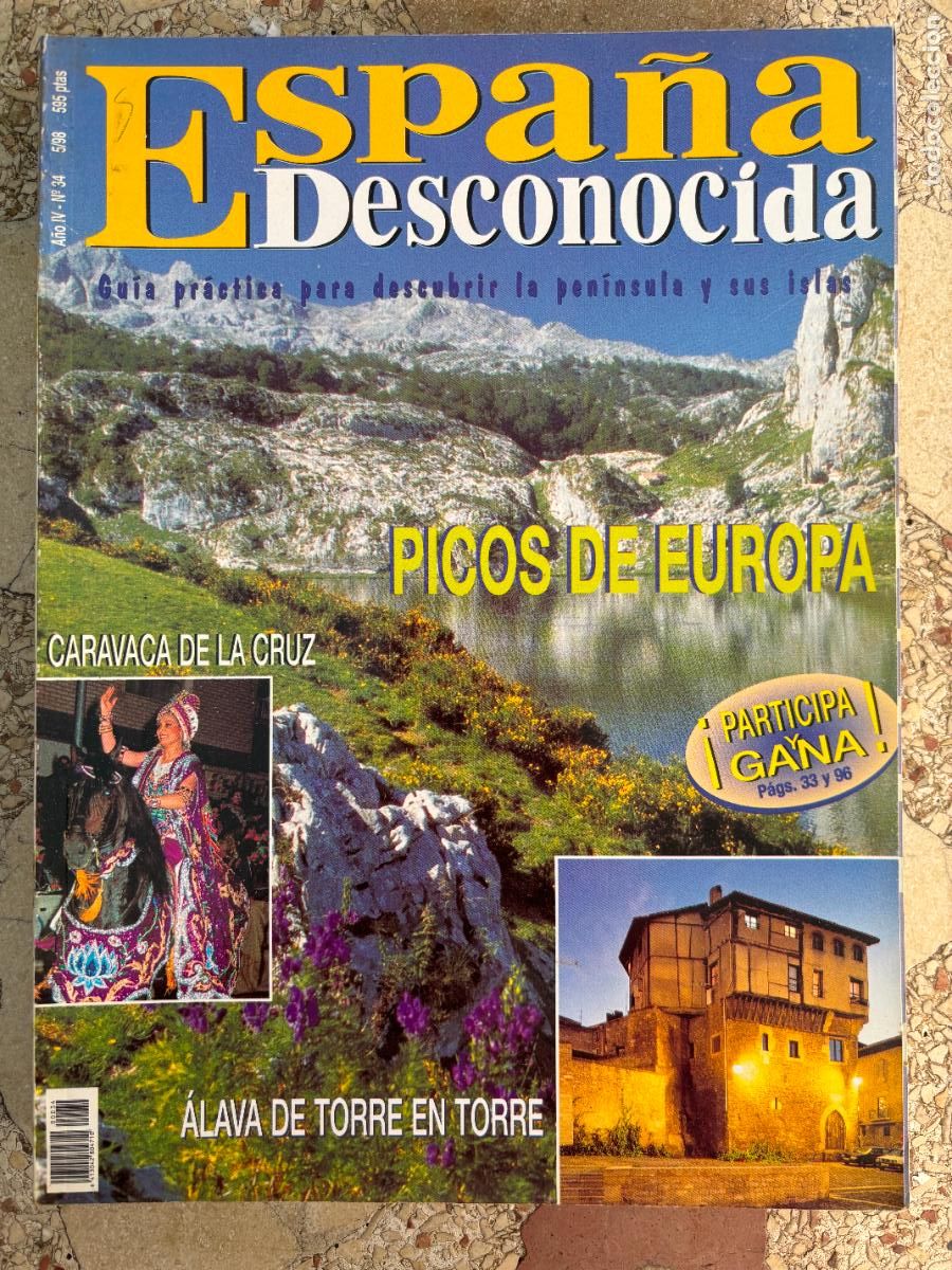 Collezionismo di Riviste e Giornali: ESPA&Ntilde;A DESCONOCIDA N&ordm; 34. PICOS DE EUROPA. CARAVACA DE LA CRUZ. ALAVA. BILBAO.