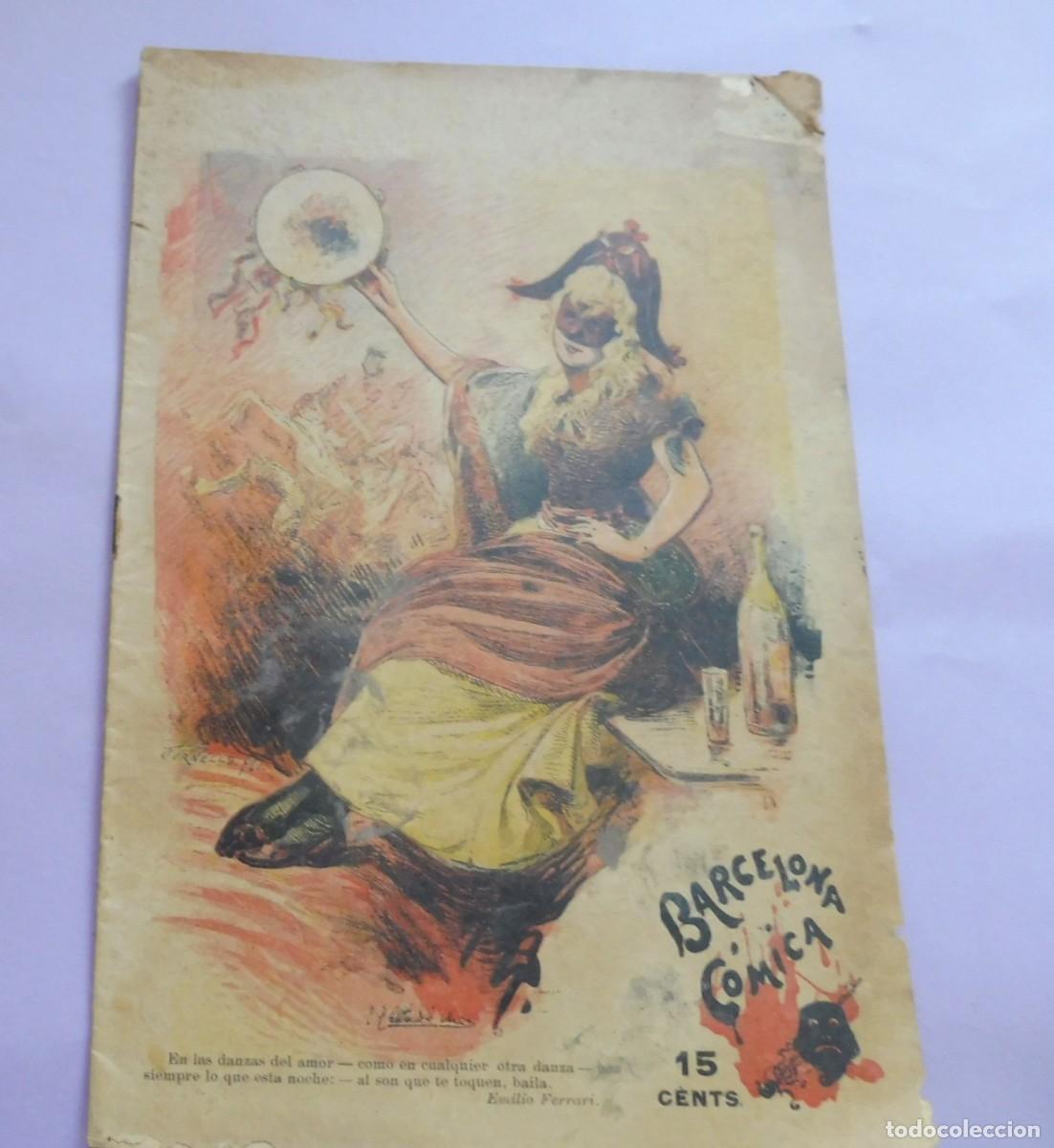 Coleccionismo de Revistas y Peri&oacute;dicos: REVISTA - BARCELONA C&Oacute;MICA - A&ntilde;o VIII - 23 DE FEBRERO DE 1895 - N&Uacute;M 8 - chistes, historietas -