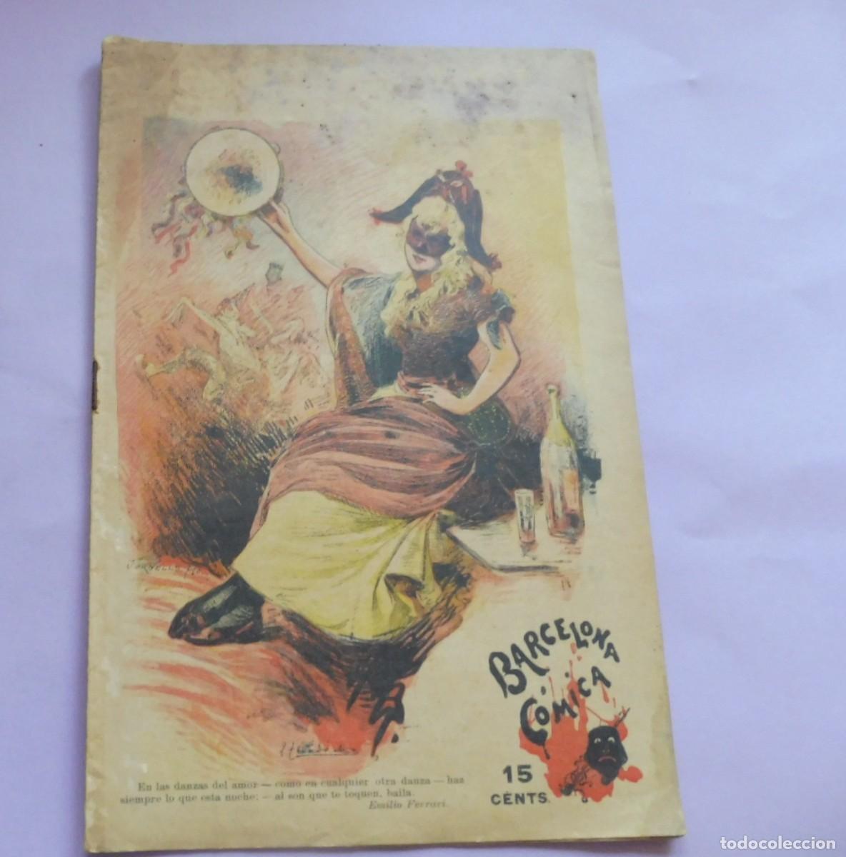 Coleccionismo de Revistas y Peri&oacute;dicos: REVISTA - BARCELONA C&Oacute;MICA - A&ntilde;o VIII - 23 DE FEBRERO DE 1895 - N&Uacute;M 8 - chistes, historietas -