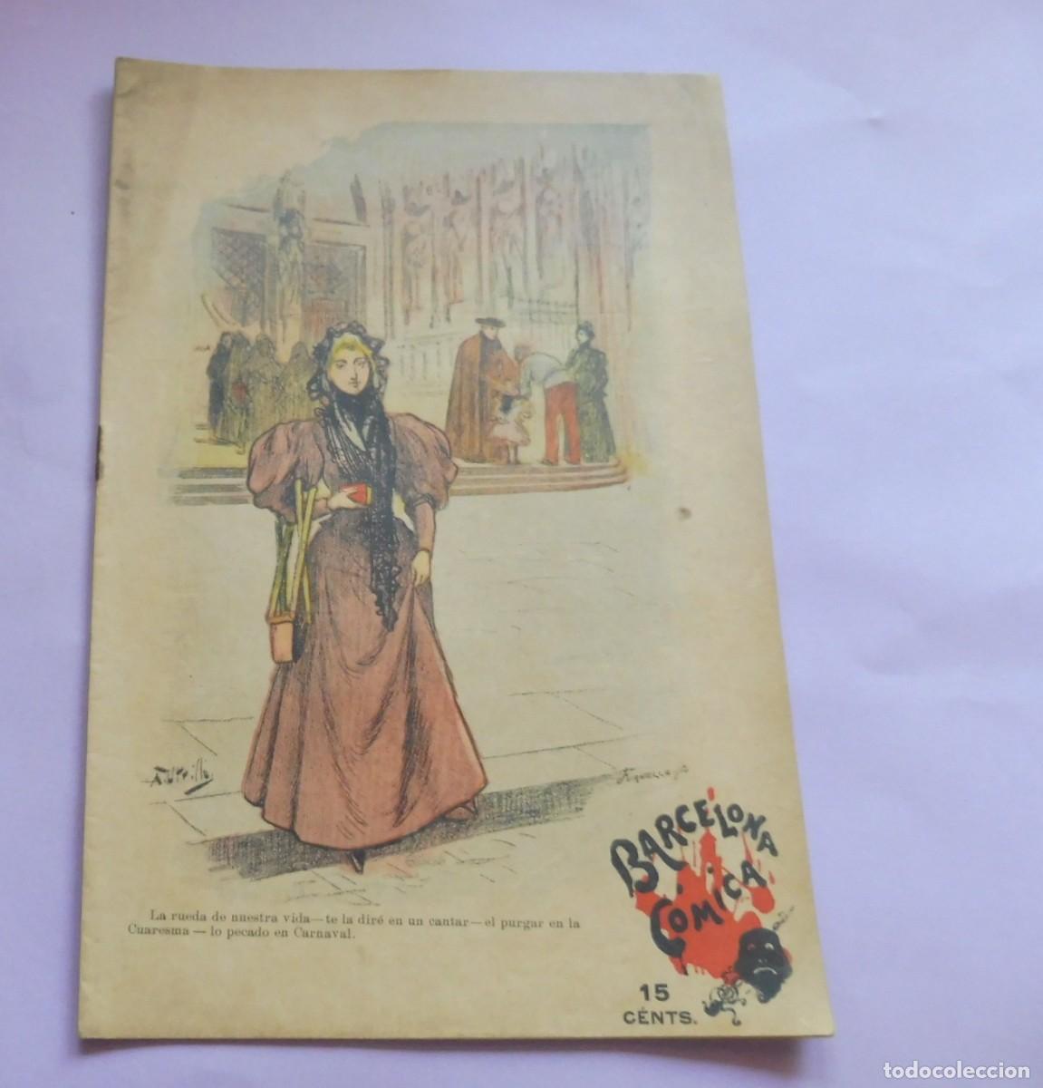 Coleccionismo de Revistas y Peri&oacute;dicos: REVISTA - BARCELONA C&Oacute;MICA - A&ntilde;o VIII - 2 DE MARZO DE 1895 - N&Uacute;M 9 - chistes, historietas -