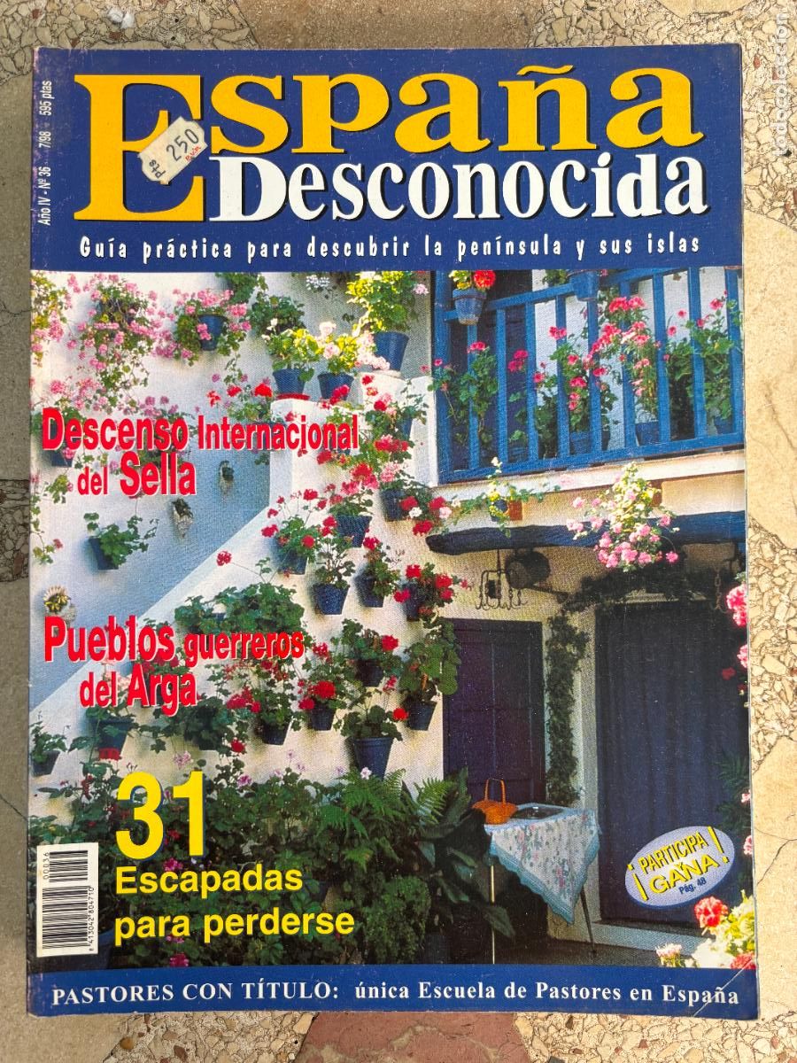 Collezionismo di Riviste e Giornali: ESPA&Ntilde;A DESCONOCIDA N&ordm; 36. DESCENSO DEL SELLA. PUEBLOS DEL ARGA. TABARA. RIBADESELLA.