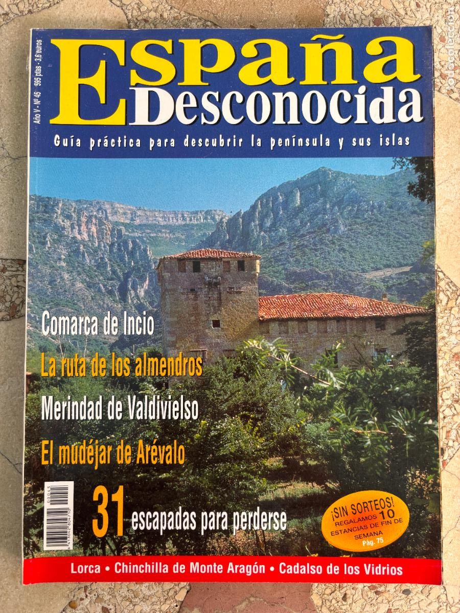Coleccionismo de Revistas y Peri&oacute;dicos: ESPA&Ntilde;A DESCONOCIDA N&ordm; 45. RUTA DE LOS ALMENDROS. MERINDAD DE VALDIVIELSO. MUD&Eacute;JAR DE AR&Eacute;VALO.