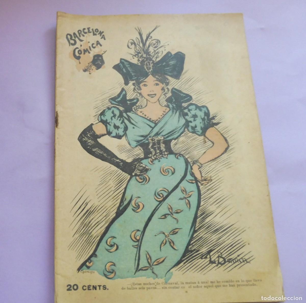 Coleccionismo de Revistas y Peri&oacute;dicos: REVISTA - BARCELONA C&Oacute;MICA - A&ntilde;o IX - 6 DE FEBRER DE 1896 - N&Uacute;M 6 - chistes, historietas - caricatur