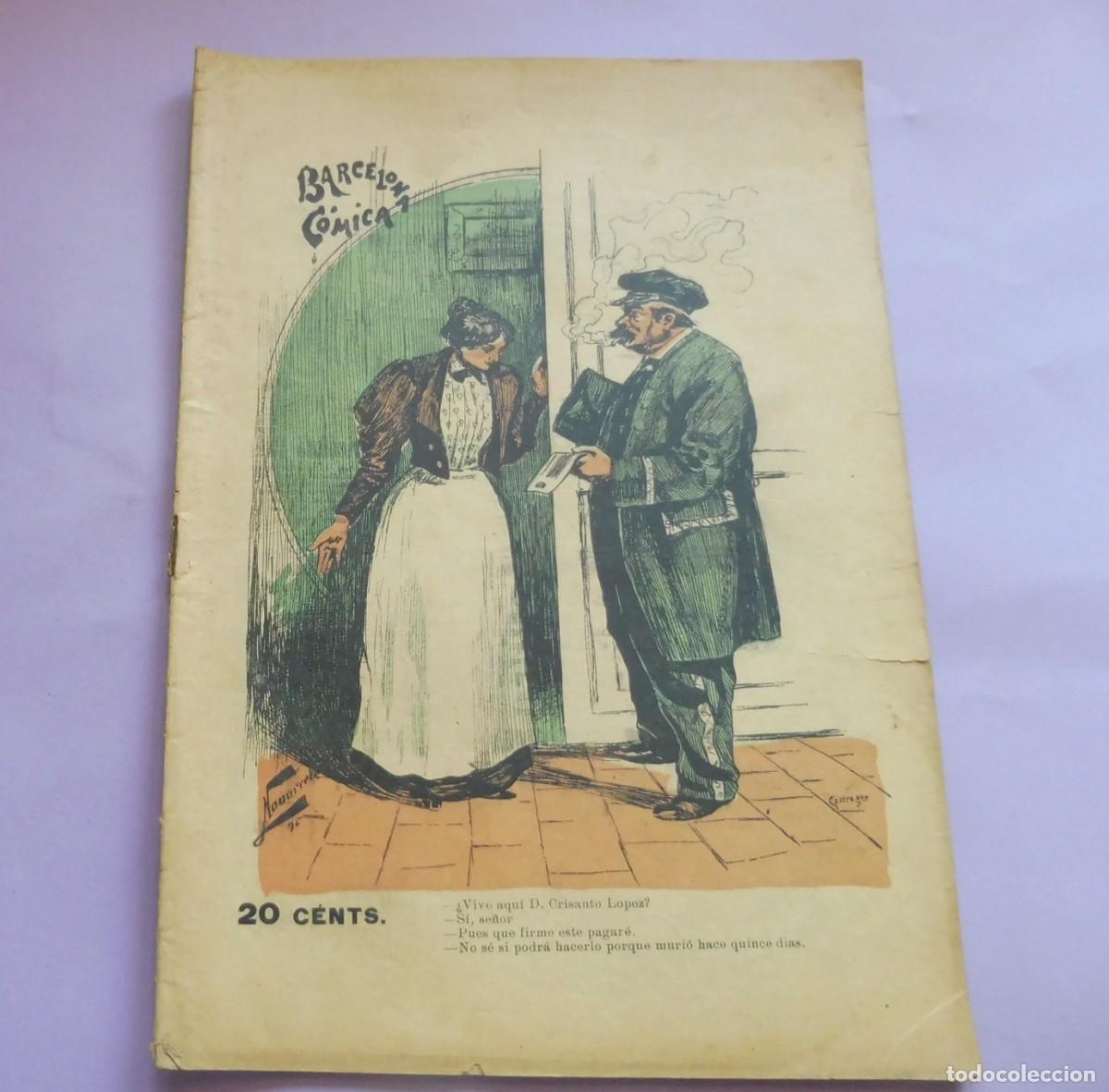 Coleccionismo de Revistas y Peri&oacute;dicos: REVISTA - BARCELONA C&Oacute;MICA - A&ntilde;o IX -14 DE MARZO DE 1896 - N&Uacute;M 11 - chistes, historietas - caricatur