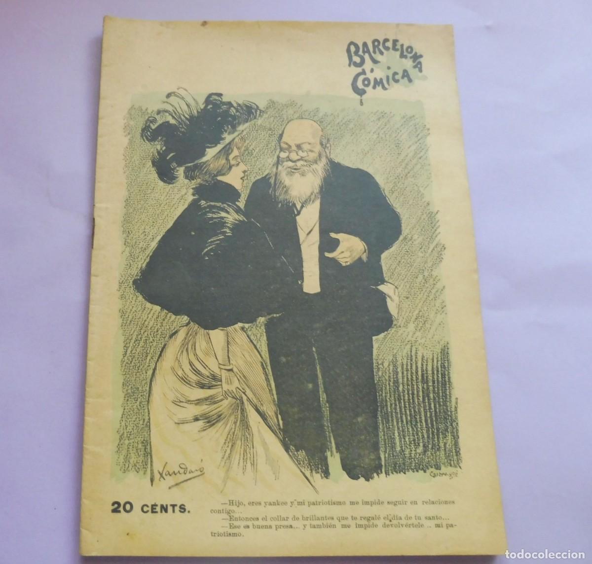 Coleccionismo de Revistas y Peri&oacute;dicos: REVISTA - BARCELONA C&Oacute;MICA - A&ntilde;o IX -28 DE MARZO DE 1896 - N&Uacute;M 13 - chistes, historietas - caricatur