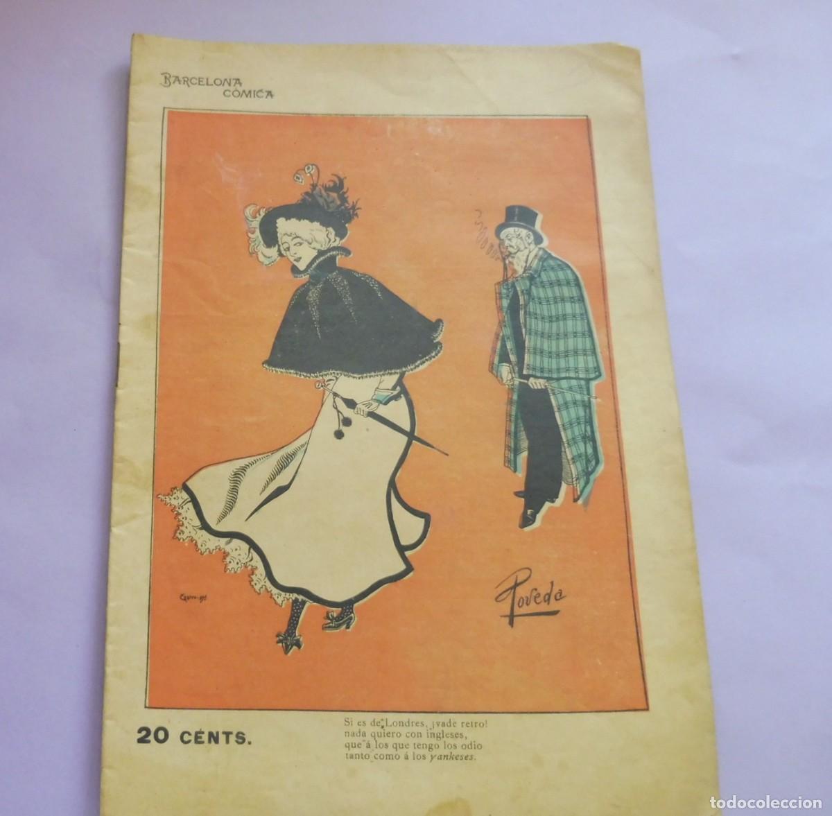 Coleccionismo de Revistas y Peri&oacute;dicos: REVISTA - BARCELONA C&Oacute;MICA - A&ntilde;o IX - 11 DE ABRIL DE 1896 - N&Uacute;M 15 - chistes, historietas - fotos,