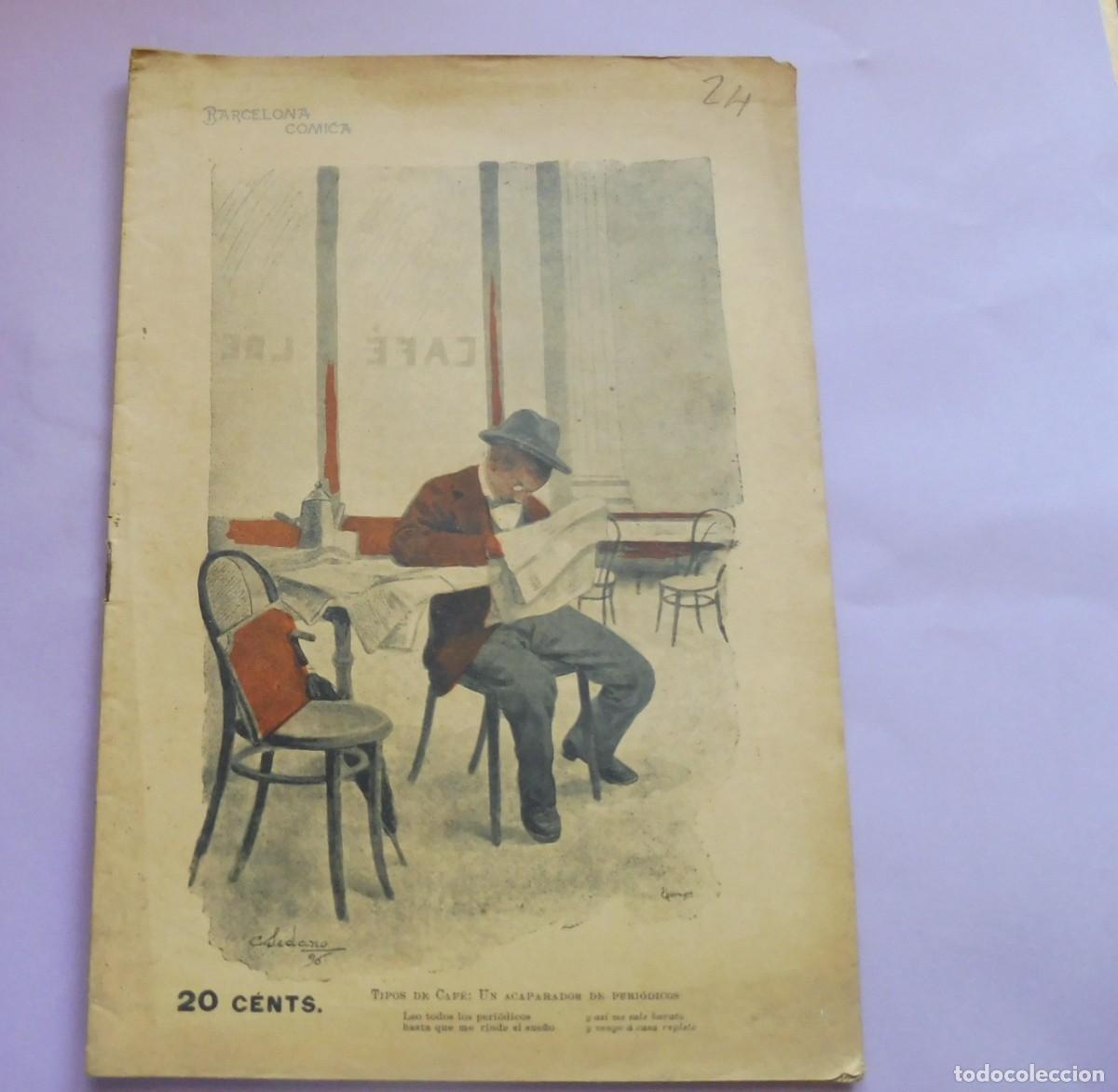 Coleccionismo de Revistas y Peri&oacute;dicos: REVISTA - BARCELONA C&Oacute;MICA - A&ntilde;o IX - 6 JUNIO DE 1896 - N&Uacute;M 24 - chistes, historietas - fotos,