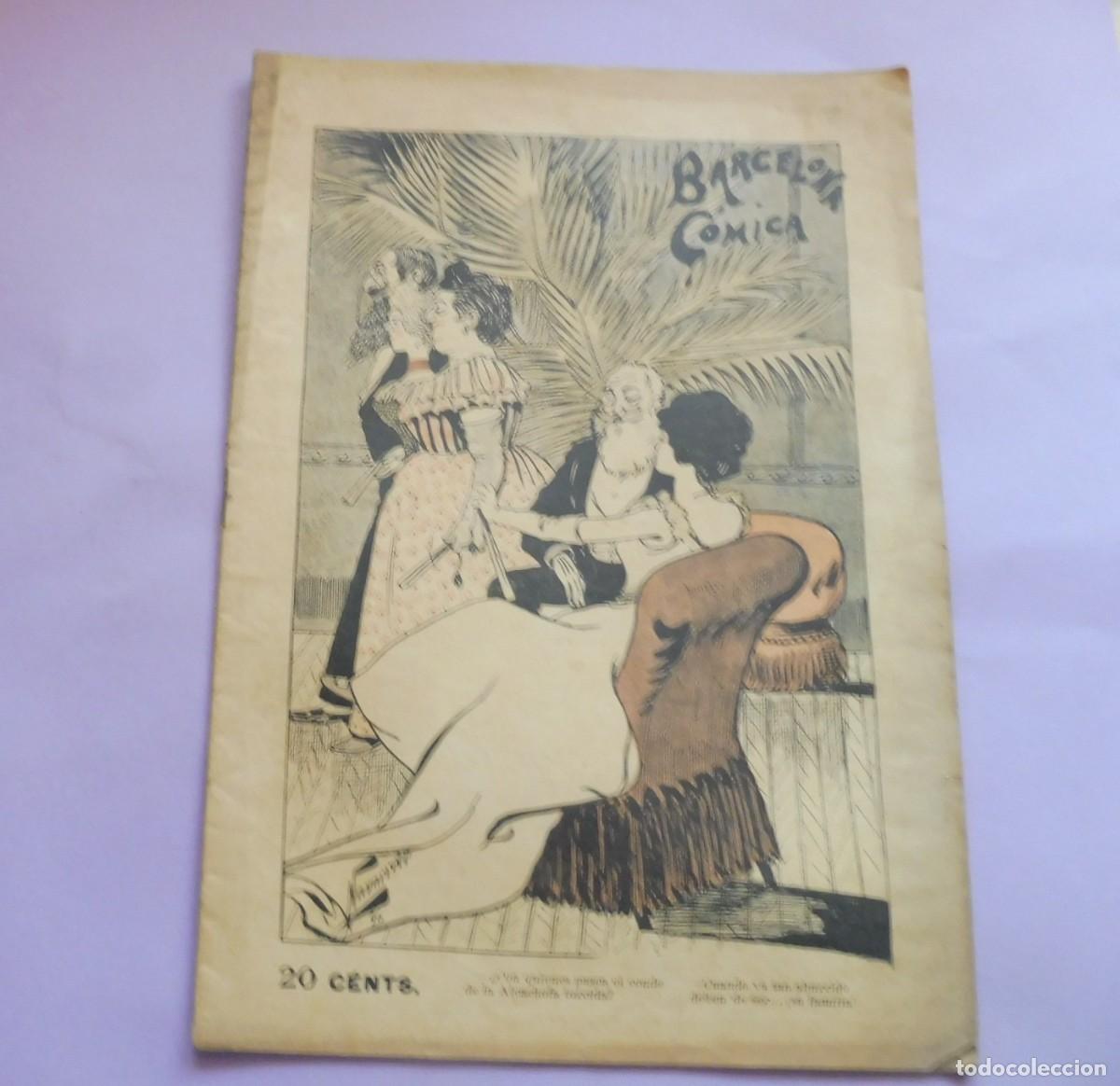 Coleccionismo de Revistas y Peri&oacute;dicos: REVISTA - BARCELONA C&Oacute;MICA - A&ntilde;o IX - 27 JUNIO DE 1896 - N&Uacute;M 26 - chistes, historietas - fotos,