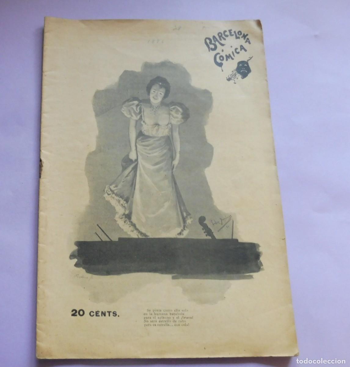 Coleccionismo de Revistas y Peri&oacute;dicos: REVISTA - BARCELONA C&Oacute;MICA - A&ntilde;o IX - 19 SEPTIEMBRE DE 1896 - N&Uacute;M 38 - chistes, historietas - fotos,