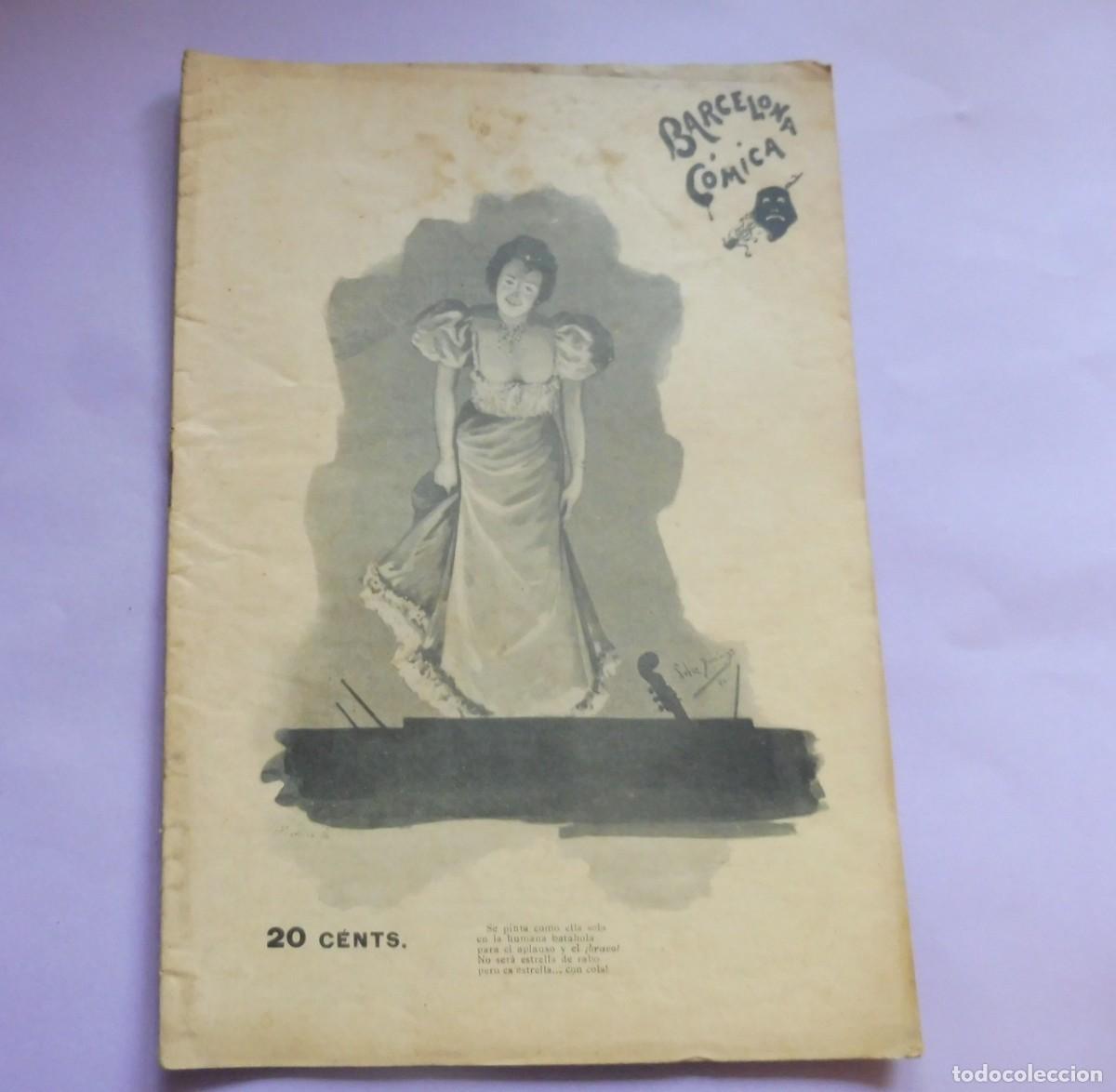 Coleccionismo de Revistas y Peri&oacute;dicos: REVISTA - BARCELONA C&Oacute;MICA - A&ntilde;o IX - 19 SEPTIEMBRE DE 1896 - N&Uacute;M 38 - chistes, historietas - fotos,