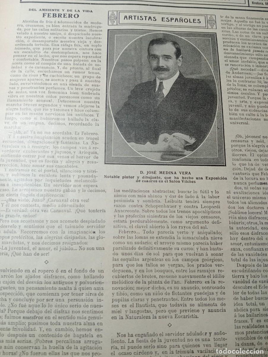 Coleccionismo de Revistas y Peri&oacute;dicos: REVISTA ENTERA A&Ntilde;O 1914 MEDINA VERA MUJERES LAVANDO ROPA EN EL RIO EN PALENCIA VIZCONDE DE EZA