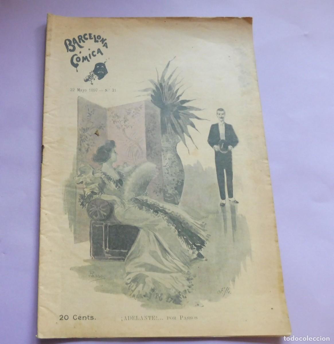 Collezionismo di Riviste e Giornali: REVISTA - BARCELONA C&Oacute;MICA - 22 MAYO DE 1897 - N&Uacute;M 21 - chistes, historietas - fotos, publicidad.