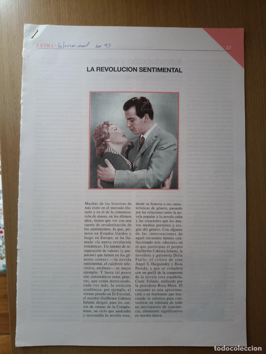 Coleccionismo de Revistas y Peri&oacute;dicos: LA REVOLUCION SENTIMENTAL. CABRERA INFANTE, ROSA PEREDA, CORIN TELLADO. 19 PAGS. LETRA INTERNACIONAL