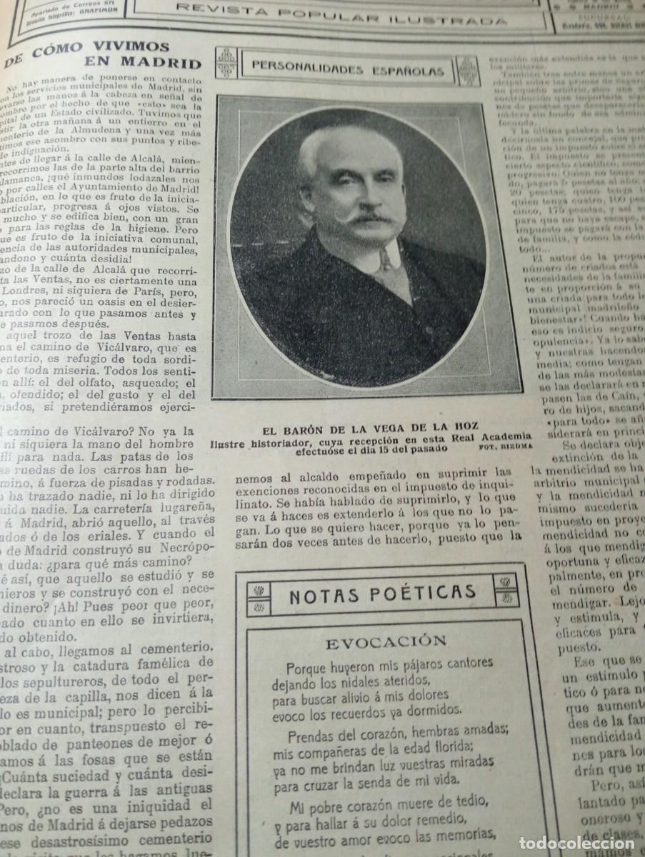 Coleccionismo de Revistas y Peri&oacute;dicos: REVISTA ENTERA A&Ntilde;O 1914 BARON DE LA VEGA DE LA HOZ VIZCONDE DE EZA TRAJE TIPICO BODA EN TERUEL